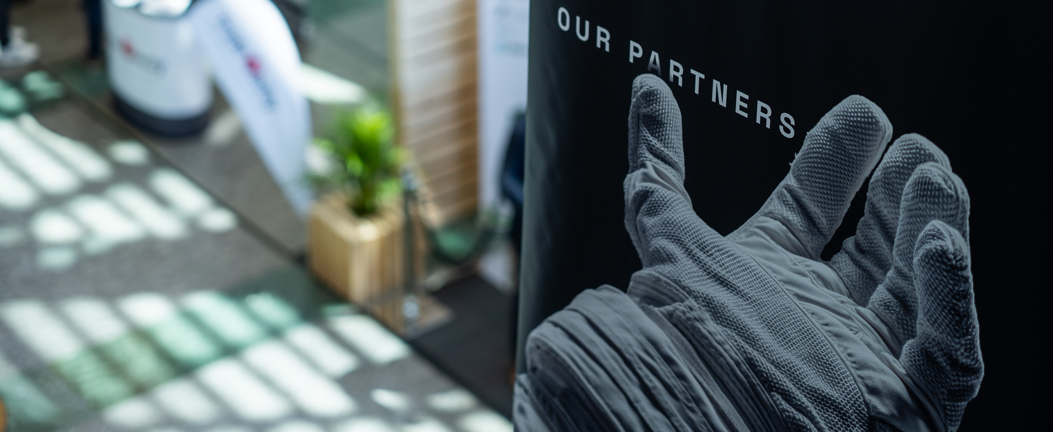 Summit networking area with visual identity