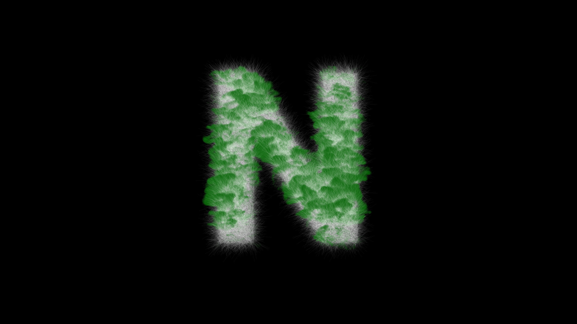 Bold abstract letter composition from Processing sketch